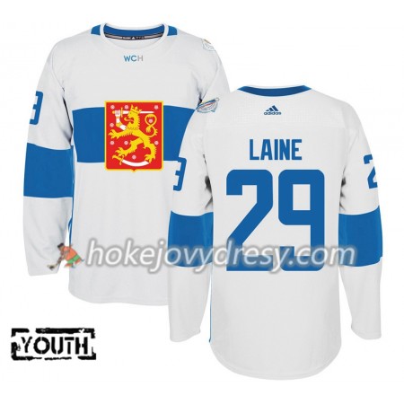Dětské Hokejový Dres Finsko Patrik Laine 29 Světový pohár v ledním hokeji 2016 Bílá Premier